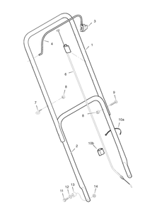 Part Location Diagram of 7101740AYP Murray Handle Lower 20Rb